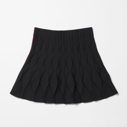 SEMI FLARED KNIT SKIRT/KBSW23AS006