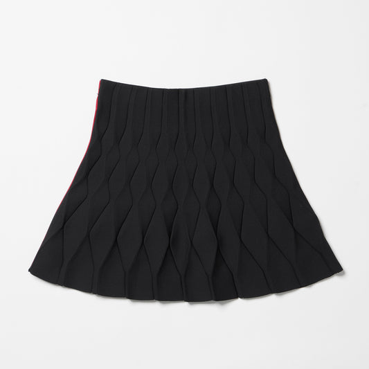 SEMI FLARED KNIT SKIRT/KBSW23AS006
